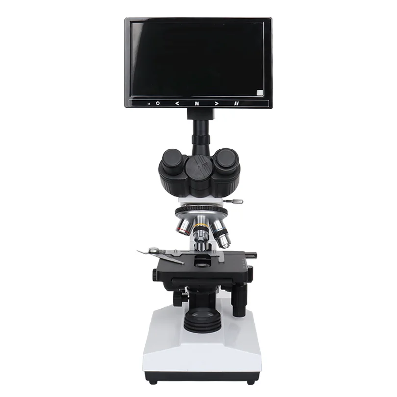 High Resolution 9 Inches Display Video Trinocular Biological Microscope