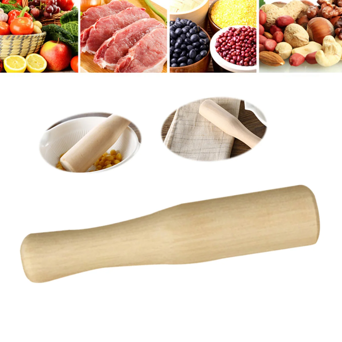 Wood Cocktail Muddler Mixer Small Manual Masher Grinding Rod Bamboo Wooden