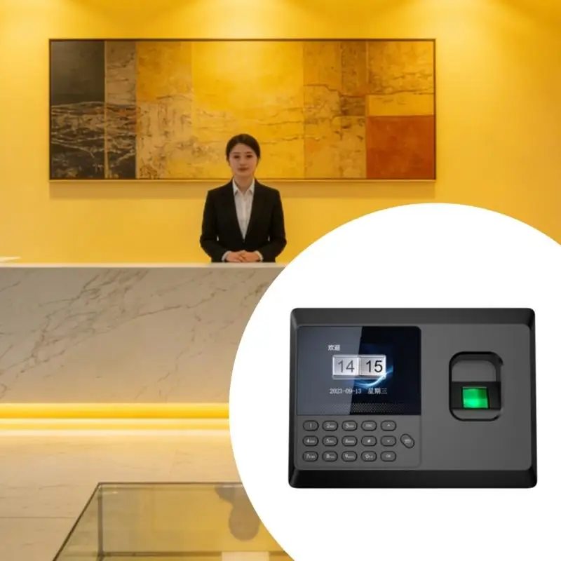 

31BA Professional Fingerprints Time Recorders Stores 1000 IDs Features Multilingual Display And USB Connectivities