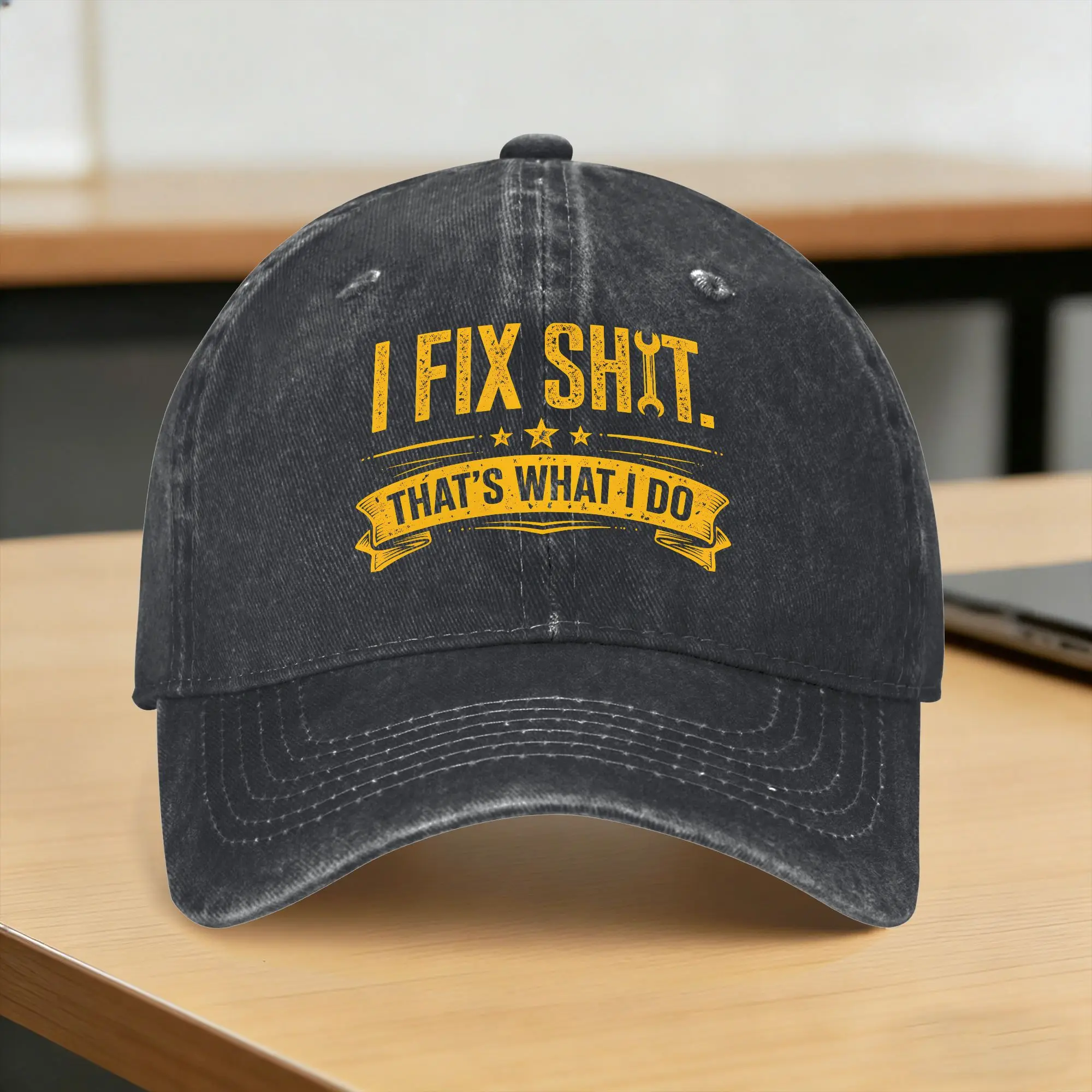 Washed Baseball Cap I Fix Shit That What I Do Summer Trucker Hat For Women Men  y2k Cool Outdoor Sport Sun Baseball Caps