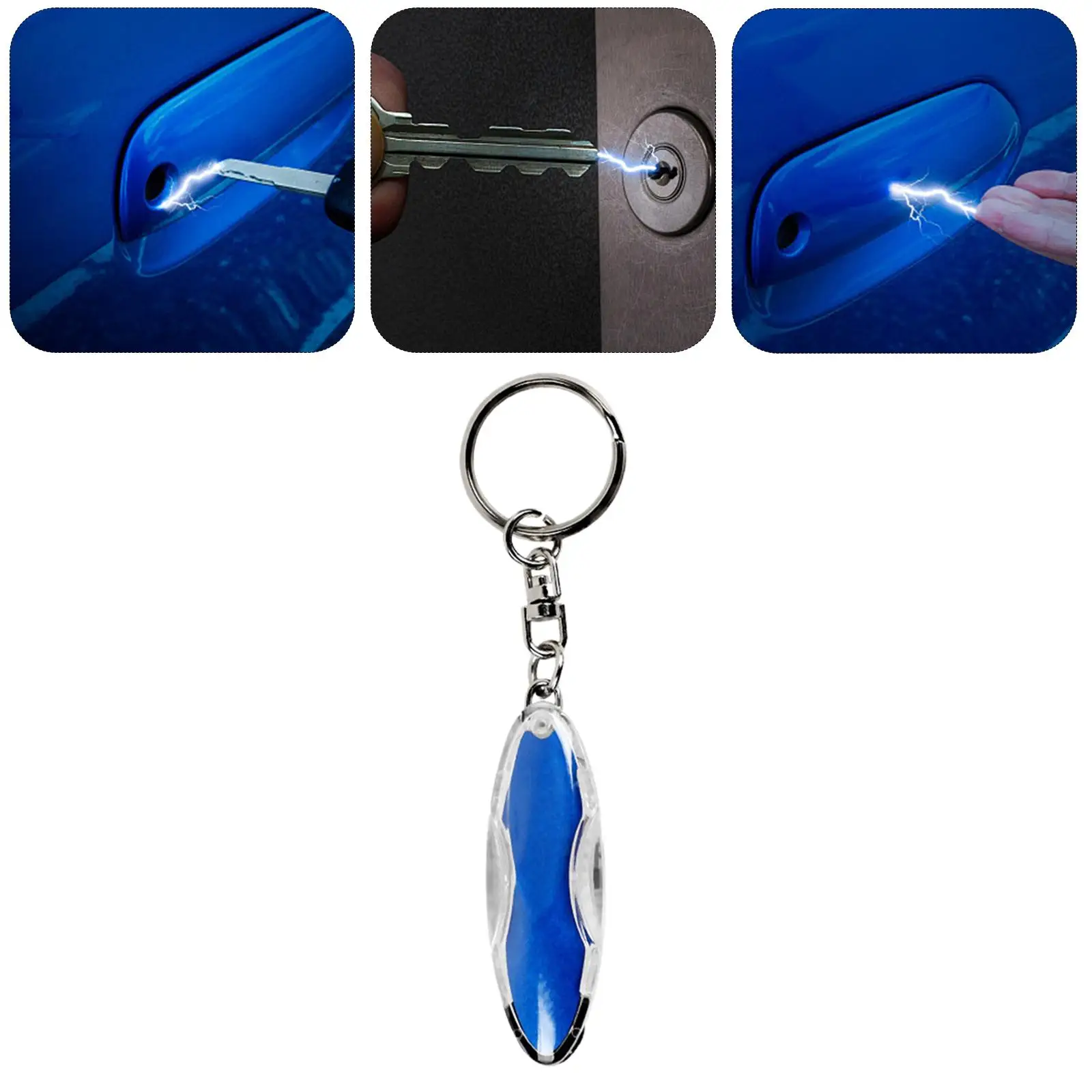 3-6pack Anti Static Key Chain Human Body Car Static Releaser for Daily Use Blue