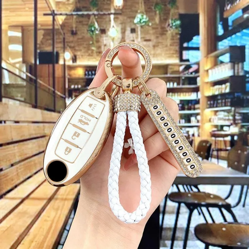 

3 4-кнопочный чехол для автомобильного ключа из ТПУ для Nissan Tiida Qashqai J11 J10 Micra Sentra Murano X-Trail Juke T32 Rogue F15, аксессуары