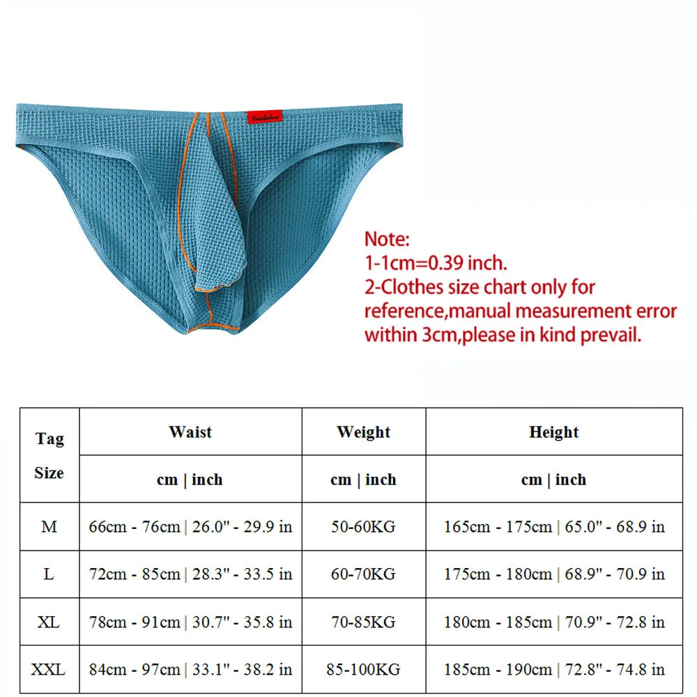 Plus Size Men\'s Underwear U Convex Ice Silk Briefs Knickers Panties Low Waist Underpants Panties Sports Breathable Low-Rise