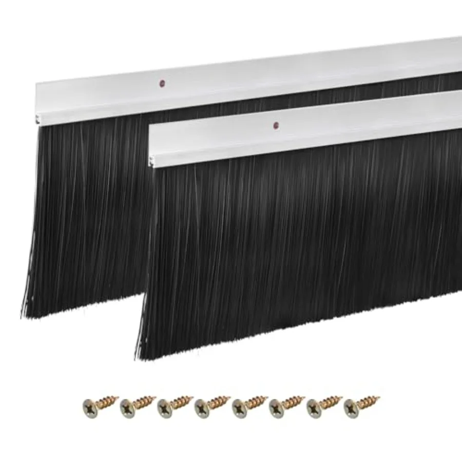 

Комплект из 2 щеток для дверей с H-образным алюминиевым основанием и 4,7-дюймовой полипропиленовой щеткой, 35 дюймов в длину, для дома и промышленности