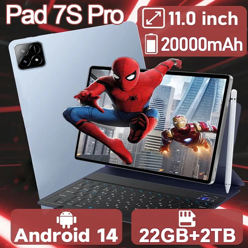 

2025 Original Pad 7s pro 22GB+2TB Global Version Android Tablet 11 Inch HD Tablets Tab 20000mah 5G Dual SIM WIFI For Kids PC