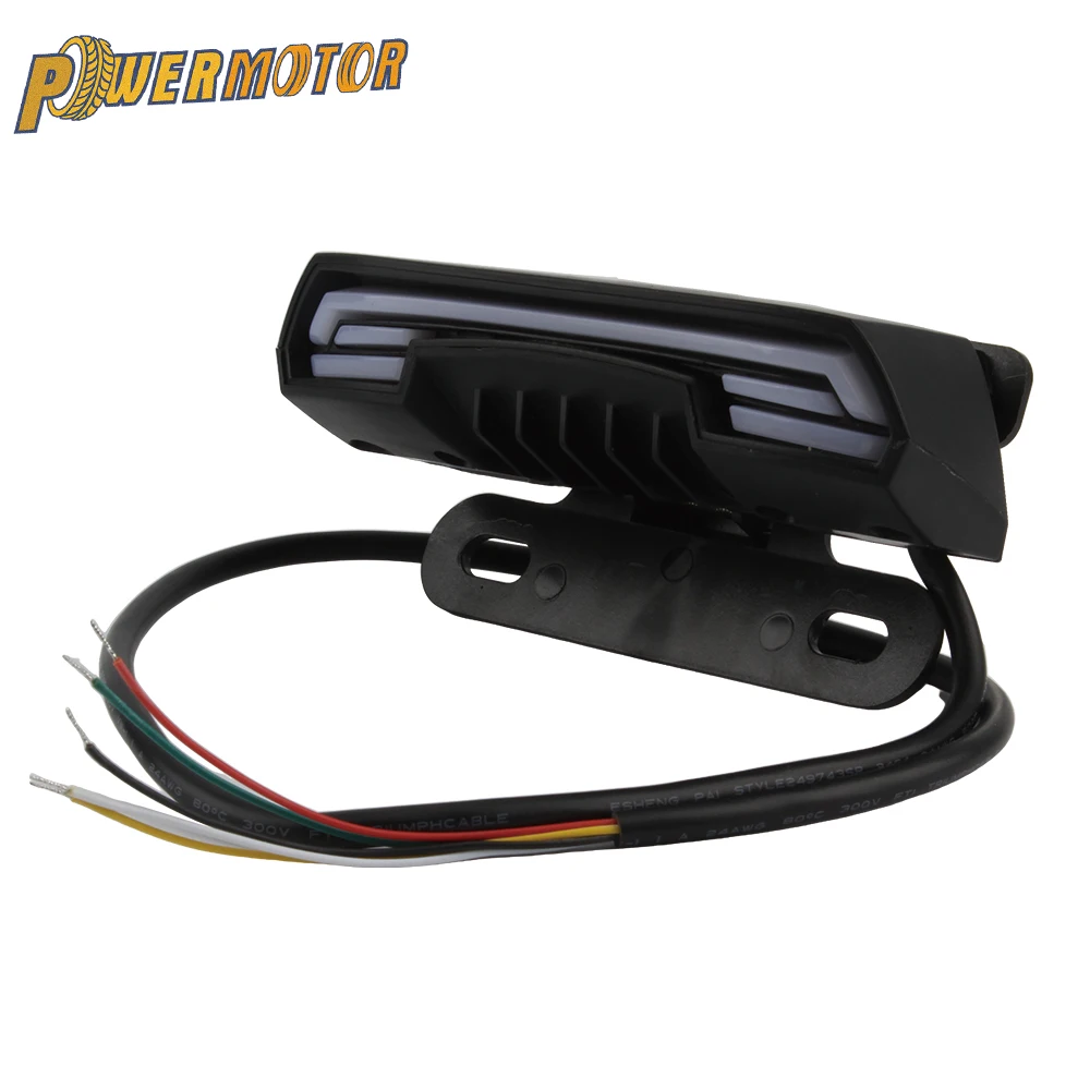 Motorcycle Universal Tail Brake Lights Dynamic Turn Signal Double Flash Warning 12v for Motocross scooter Dirt Bike Accessories