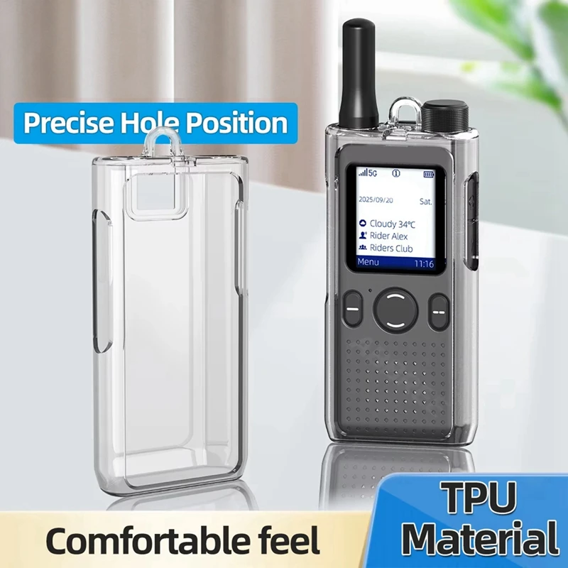 Super Sale Walkie Talkie Clear Protective Case TPU Cover Anti-Drop Shockproof Shell for BAOFENG AT-1 Ham Two Way Radio Accesso