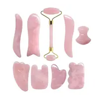 Set de Rodillo de Cuarzo Rosa y Gua Sha - 7.79 € Set de Rodillo de Cuarzo Rosa y Gua Sha