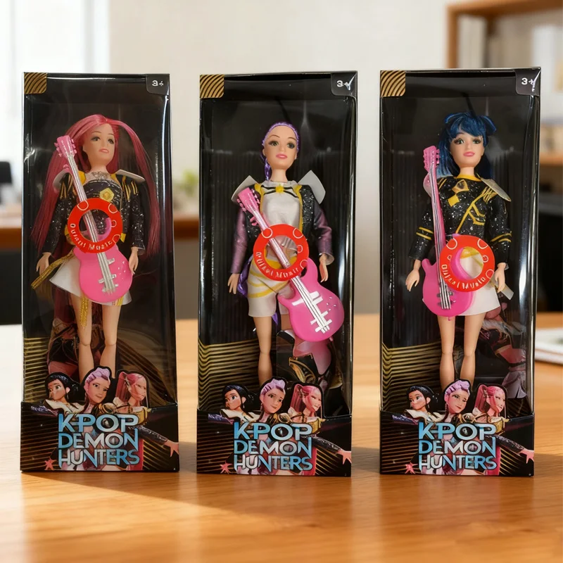 

Kpop Demon Hunters Action Figure Toy Rumi Mira Zoey Beautiful Baby Girl Dolls with Song Plastic DIY Toy for Girls Xmas Gift