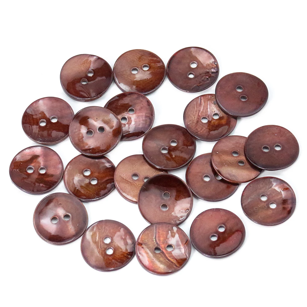 

10PCS Resin Imitation Shell Buttons Round Two Hole Flat Back Buttons Sewing Craft Scrapbooking Shirts Clothes Decor Accessories
