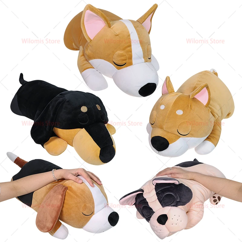 

Soft Realistic Dog Plush Toy Funny Simulation Stuffed Sleeping Dachshund Corgi Shiba Inu Dolls Birthday Gift for Baby Kid Girls