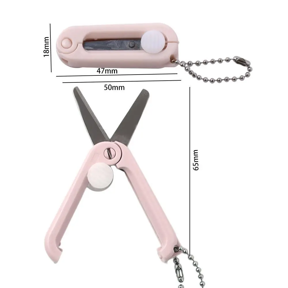 Herramientas de corte de diseño plegable, suministros escolares, tijeras de mano, tijeras plegables ajustables, tijeras de acero inoxidable
