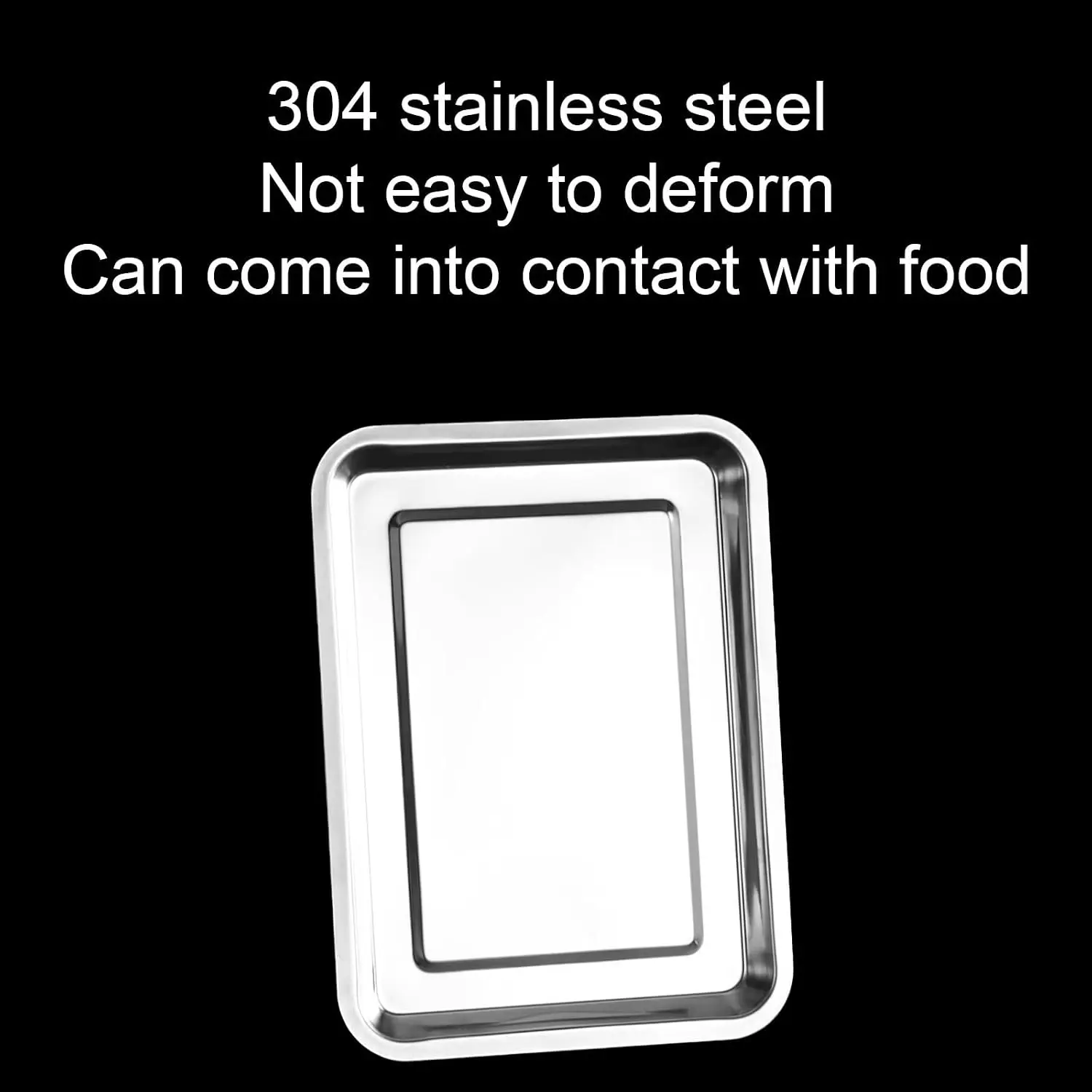 Rectangular Stainless Steel Tray with Oil Draining Rack Commercial Fried Food Filter Oil Plate Skewer Drip Tray Easy to Clean