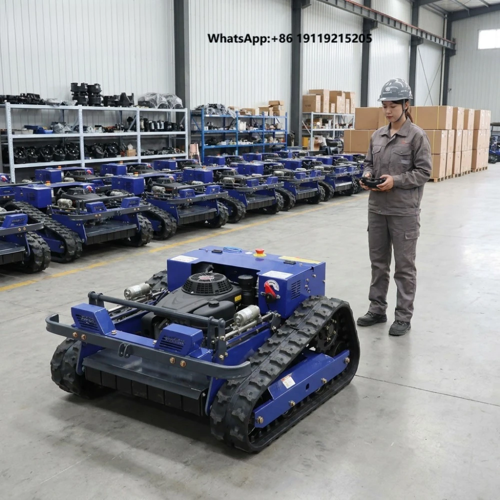 In Stock Fast Delivery 550mm Cutting Width 45 Degree Climbing Robot Remote Control Lawn Mowers for Orchard
