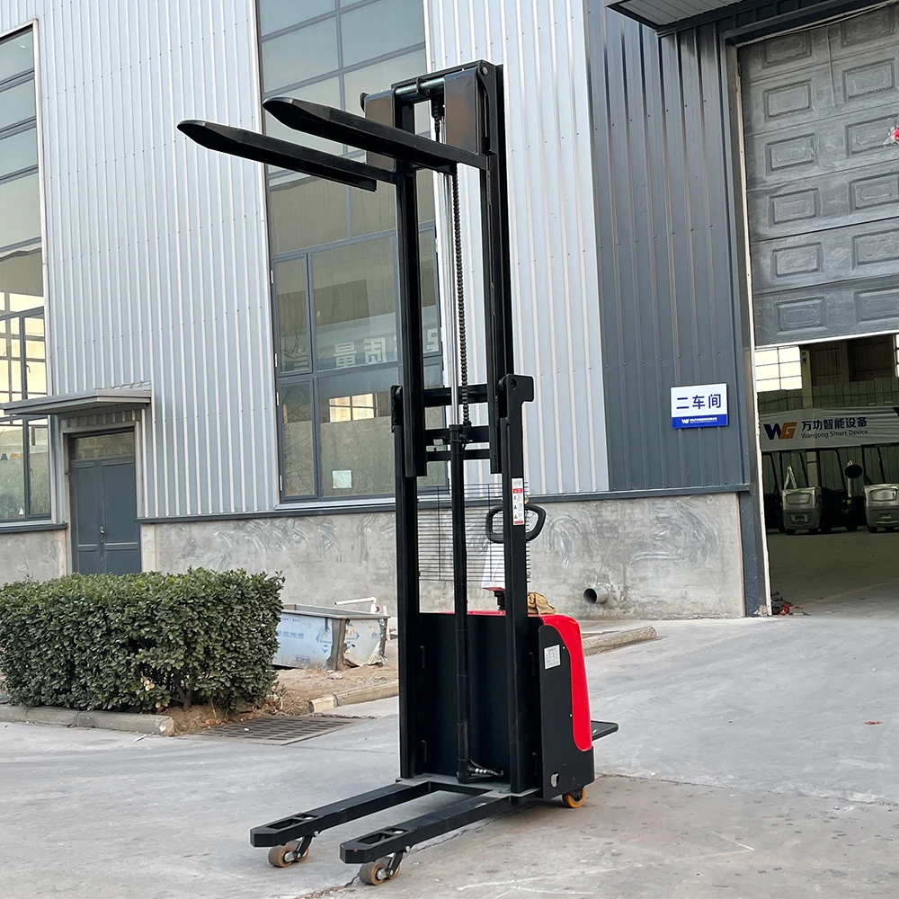 مكدس كهربائي الأكثر مبيعًا لعام 2025 1500 كجم 2 طن 3M 4M 4.5M مكدس البليت الذي يعمل بالبطارية رافعة شوكية لاسلكية مكدس كهربائي كامل