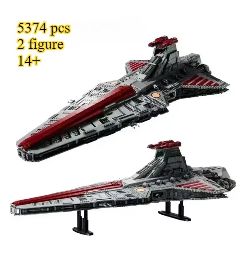 

2024 NEW 75367 Biggest Venator Class Republic Attacks Cruiser Building Set Blocks Bricks Toys for Adult Boy Christmas Gifts