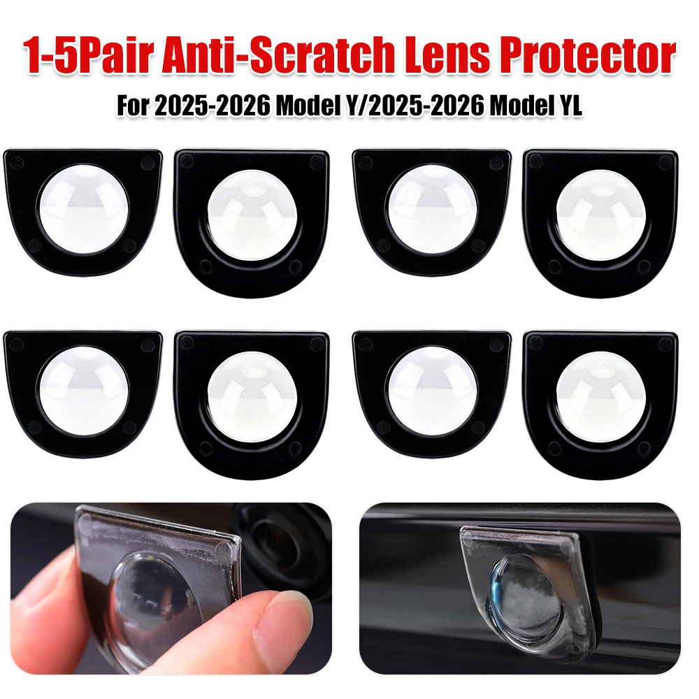 Anti-Scratch Lens Protector Waterproof Car Camera Lens House Wear Resist for Tesla 2025 2026 Model Y Juniper/Model YL