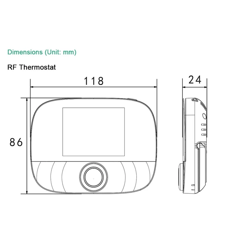 Tuyaสมาร์ทWifi Wireless Thermostatสําหรับหม้อต้มแก๊สเครื่องทําความร้อนแบตเตอรี่RF 433MHZเทอร์โมคอนโทรลเลอร์อุณหภูมิAlexa-ABJU
