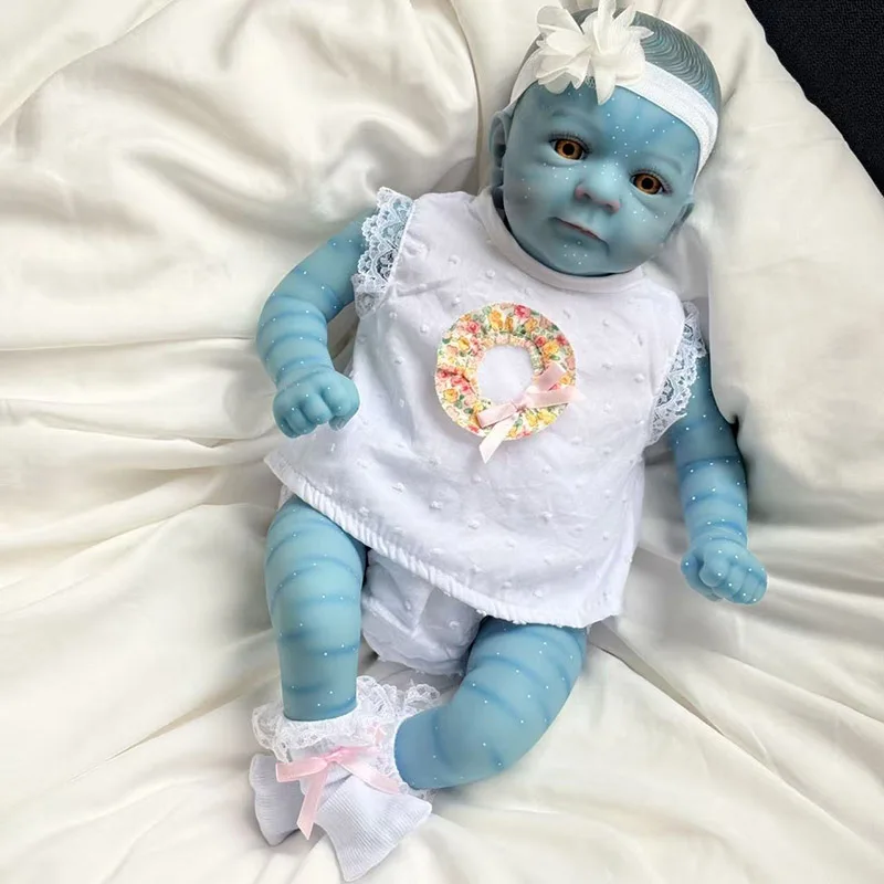 

19''Real Picture Reborn Felicia Newborn Bebe Doll Lifelike Soft Touch 3D Skin Hand-Painted Hair With Visible Veins