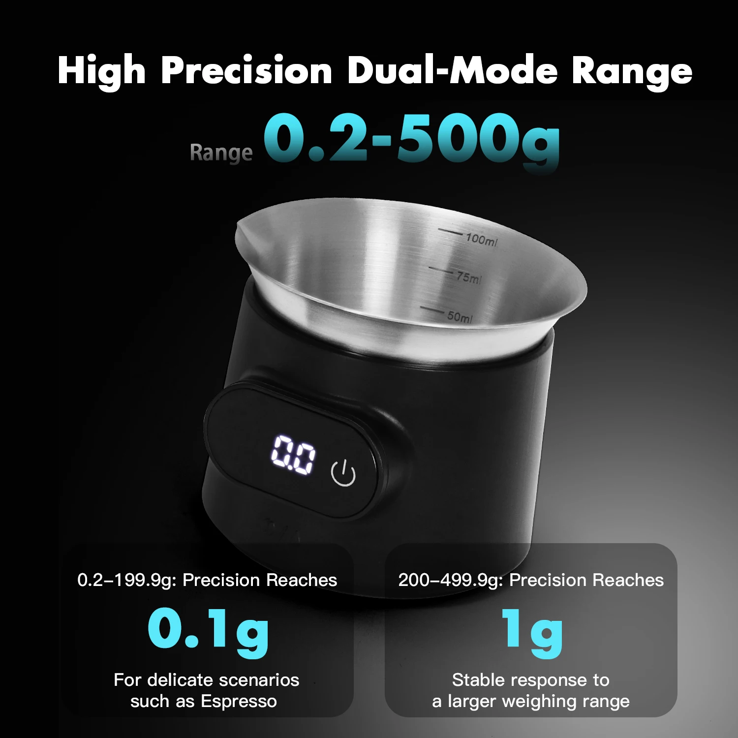 AliKisscafe Coffee Scale Display Tray Digital Dosing Cup Shot Cup Precise Scale Measuring Cup Barista Tools Espresso Accessories