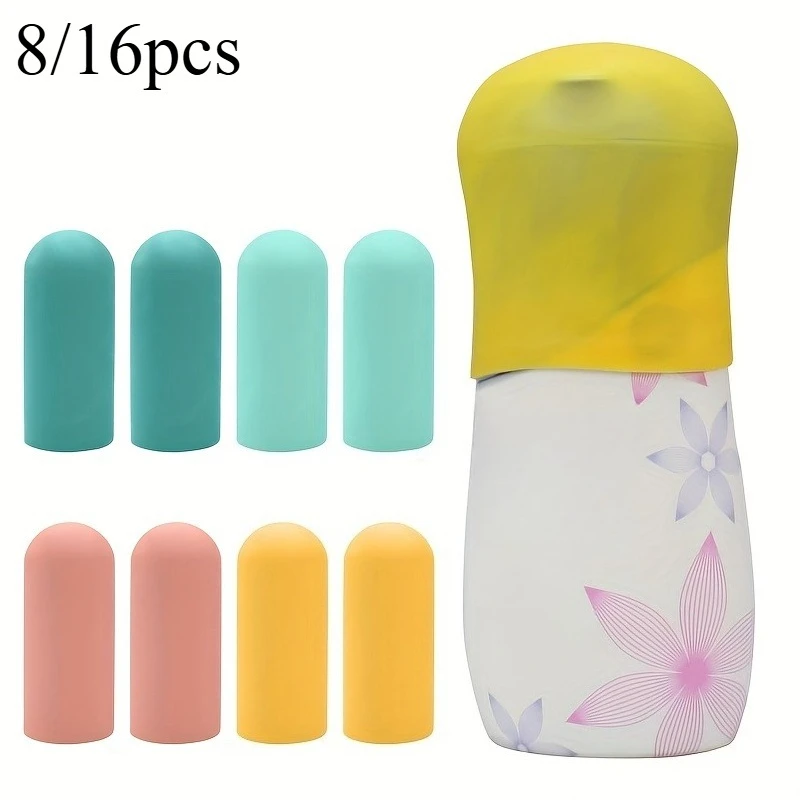 8/16 Pack Silicone Travel Bottles, Leak-Proof Toiletry Refill Kit for Beach & Cruise, Random Colors