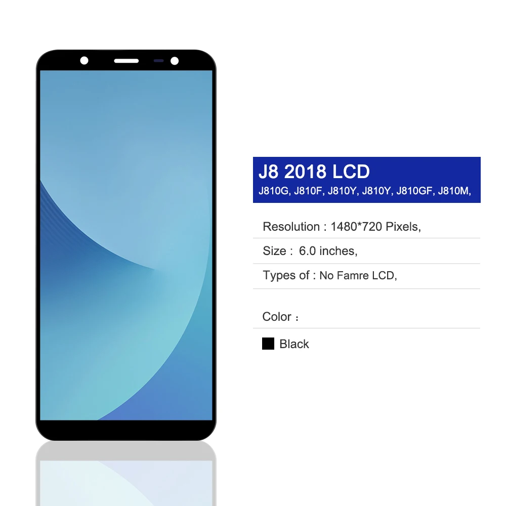 For AMOLED J8 LCD For Samsung J8 2018 J810 J810FN SM-J810 LCD Display Touch Screen Digitizer Assembly Replacement