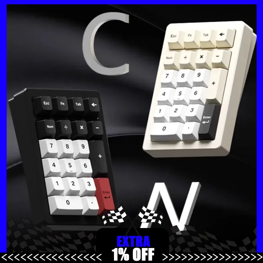 PANDA20 V2 Numeric Keypad Kit Wireless 3-mode Gasket Hot-Swap RGB Custom CNC Aluminum Office Gaming Mechanical Keyboard VIA Gift