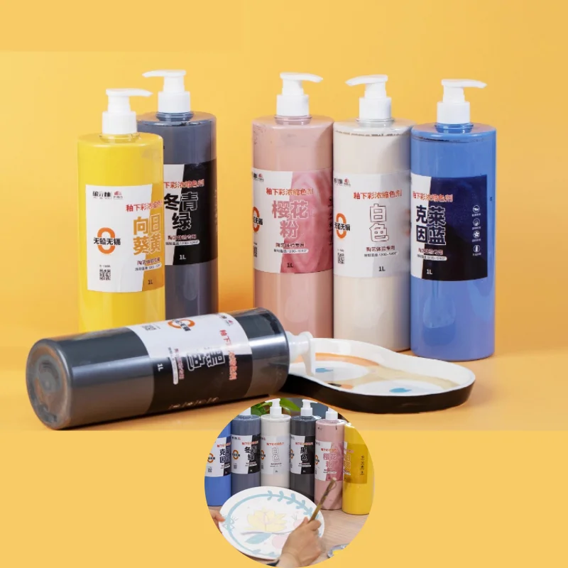 

1L Ceramic Glaze DIY Pottery Clay Making Handicrafts Vase Painting Graffiti Colors Underglaze Painting Concentrated Pigment