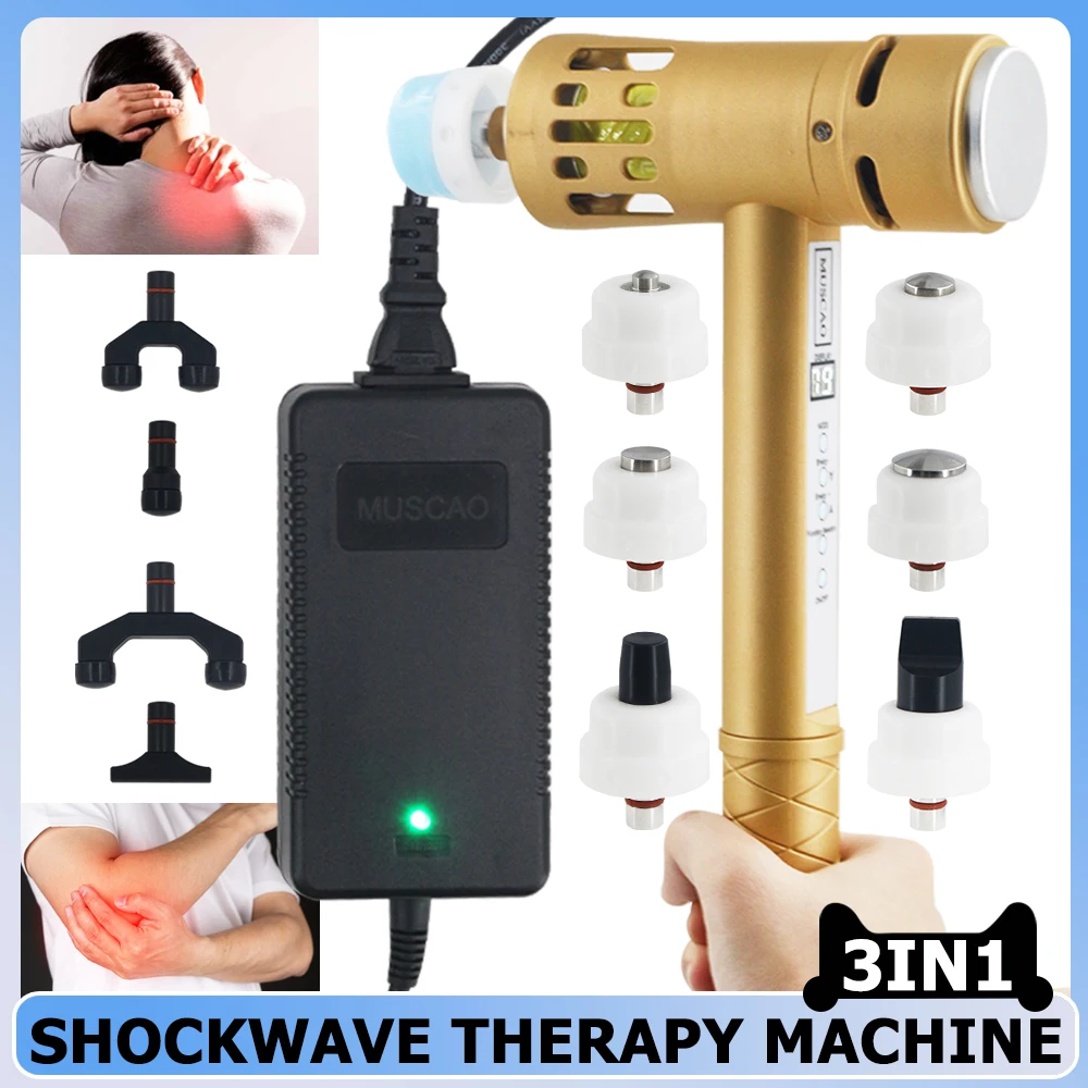 Professional Shock Wave Massage Joint Pain Relief Muscle Relaxation Massager 3 IN 1 Shockwave Therapy Machine Chiropractic 2025