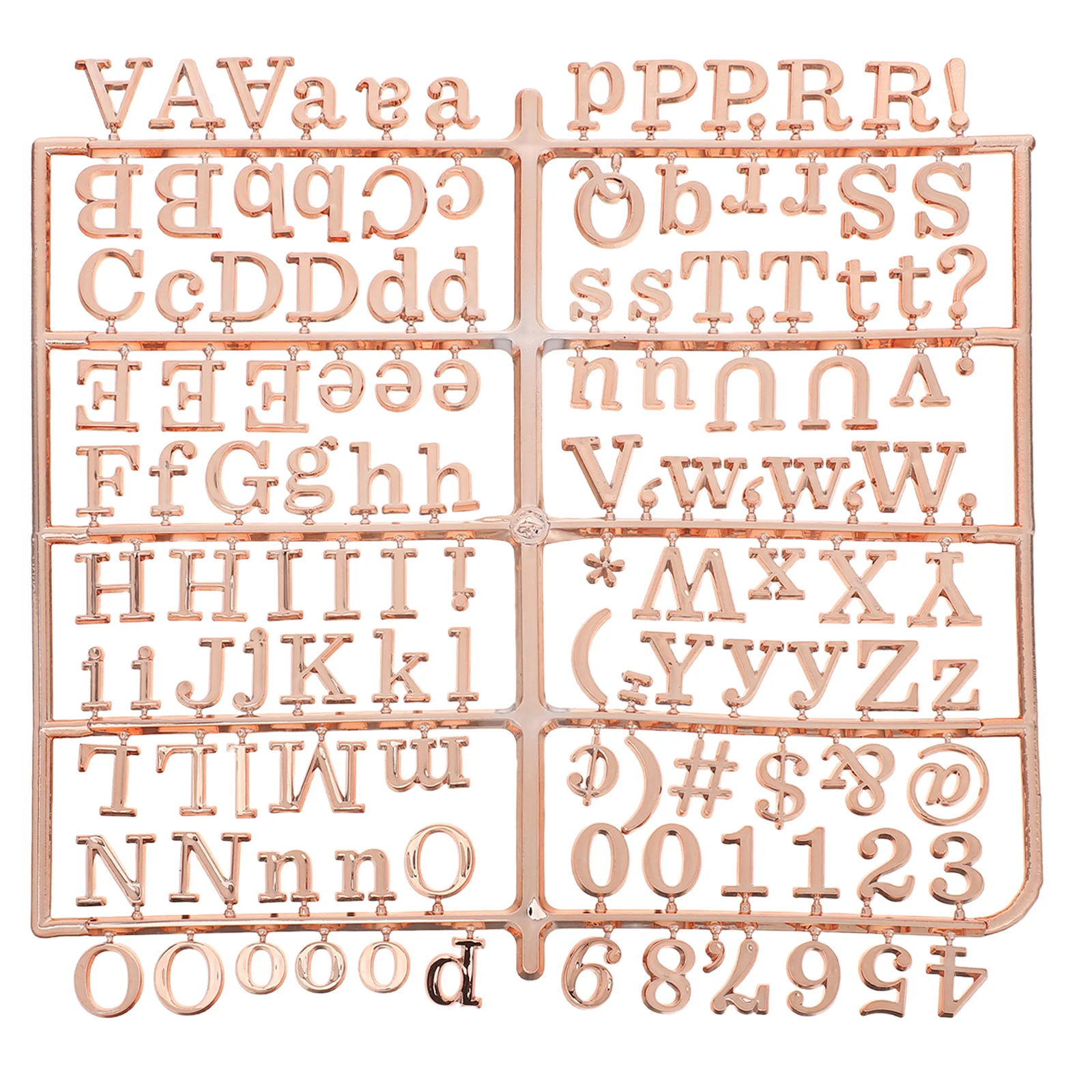 Plastic Letter Board Letters Gold Including Numbers Symbols Felt for School Classroom Changeable Message Boards Educational