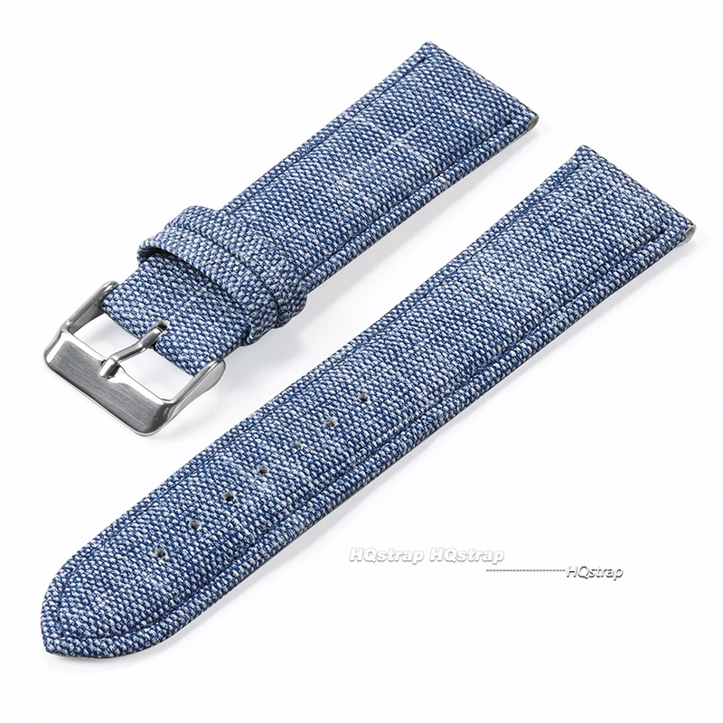 Nylon-Uhrenarmband mit Denim-Muster für Casio, Vintage-Lederarmband, 10, 12, 14, 16, 18, 20, 22 mm, Uhrenarmband für Seiko-Männer und Frauen, Zubehör
