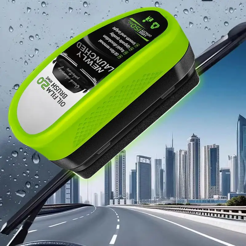 Nettoyeur de Film d'huile de verre de voiture, 150ml, brillant, puissant revêtement de pare-brise, brosse de nettoyage, dissolvant de Film d'huile, nettoyant de voiture