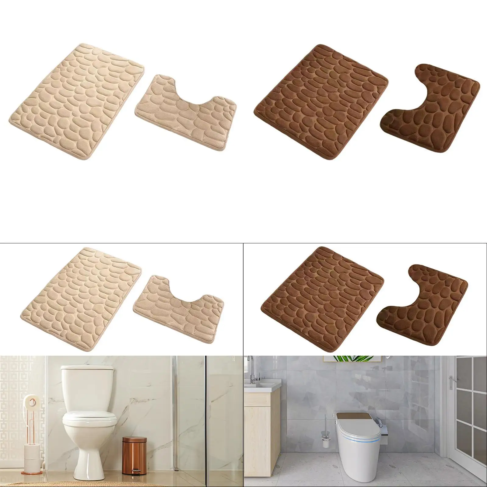 Bathroom Rug Water Absorbent Entrance Mat Bath Rug for Balcony Porch Bedroom