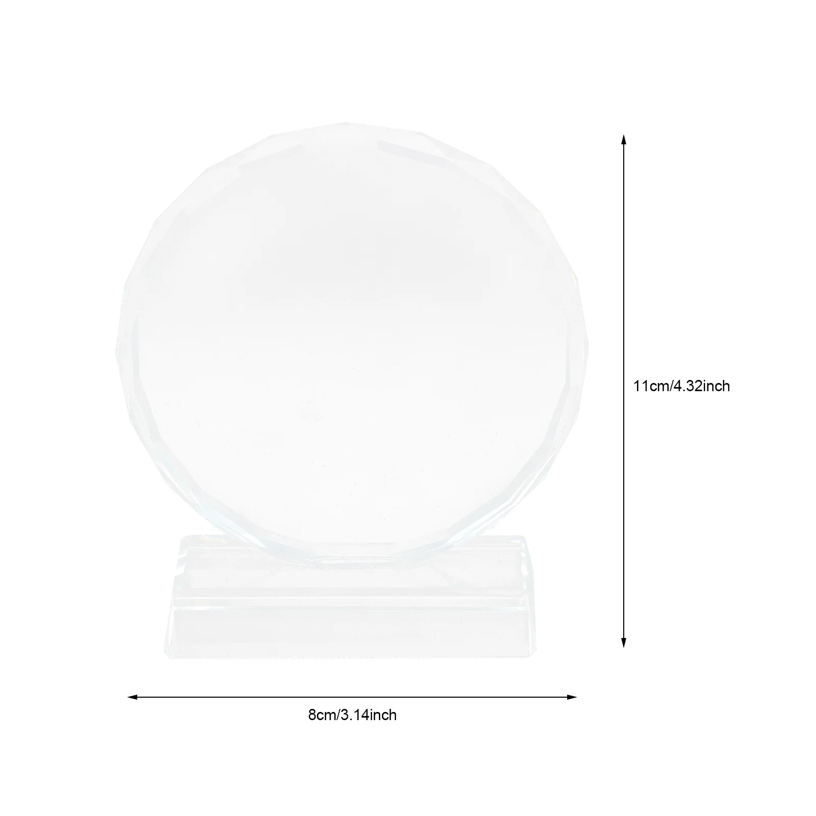Crystal Trophy Transparent Decorative Award Prize Tabletop Decor Delicate Creative Clear Trophy Gift for Home Party