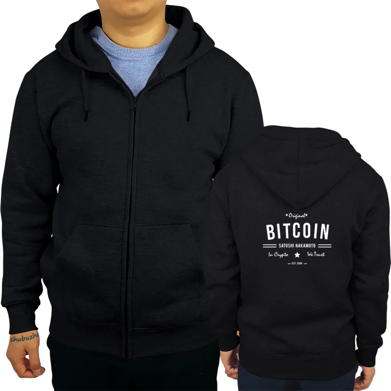 Bitcoin Original Satoshi Crypto Logo hoodies Plus Size Print hoodie New High Quality brand Men jacket sbz8155