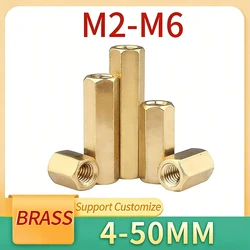 M2 - M6 Double Pass Hex Brass Female Standoff Pillar Stud Mount Spacer Hexagon PCB Motherboard Nut Hollow Support Customize