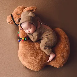 Ropa de fotografía para recién nacido, accesorios de juguete de felpa de camello, accesorios de fotografía para bebé, trajes de estudio para sesión infantil