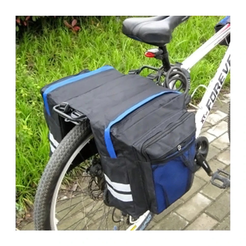 

Bicycle Rear Rack Bag 600d Blue Fabric Panniers Durable High Density Material Tear Resistant Bike Bags Cycling Accessories