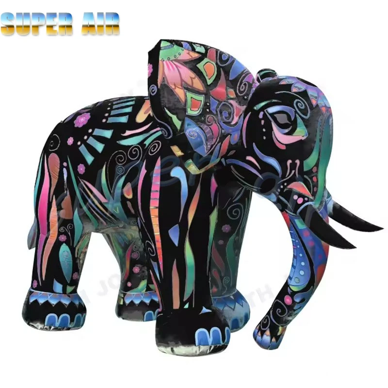 

Fashion design hot sale cartoon model nationality inflatable elephant for outdoor decoration