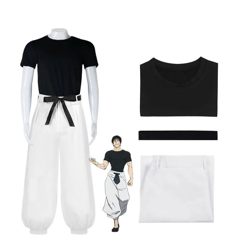 Anime Jujutsu Kaisen JJK Fushiguro Toji Cosplay Costume Role Play Uniform Halloween Party Outfit