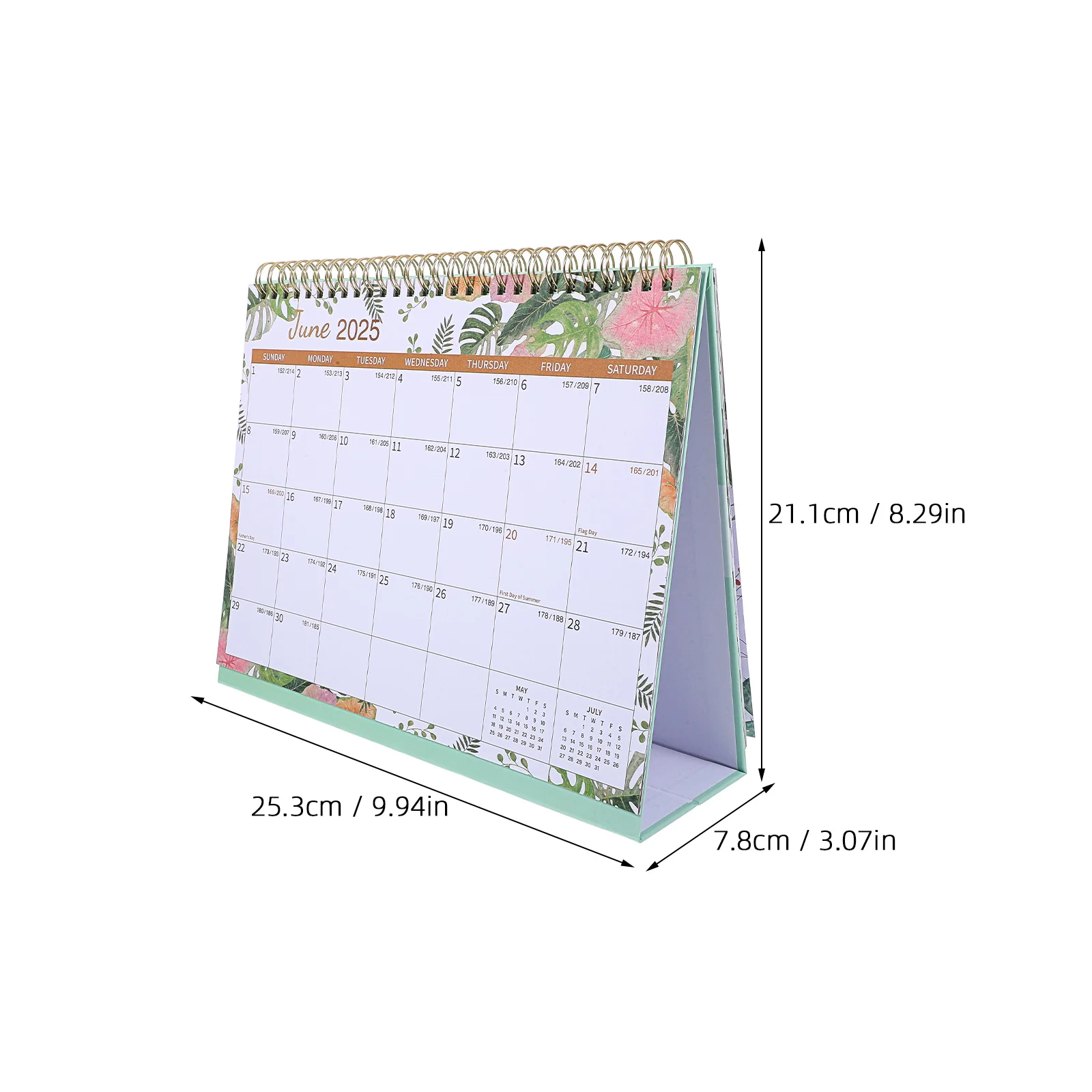 2025 Bureaukalender Agenda Tafelblad Spiraal Staand Maandelijks Desktop Whiteboard Memorandum