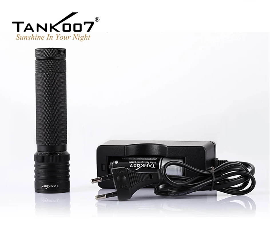 TANK007 TK737-UV High Power NDT 395nm UV LED Zoom Light Flashlight GEL Curing Lamps Torchlight 18650 Li-ion Battery