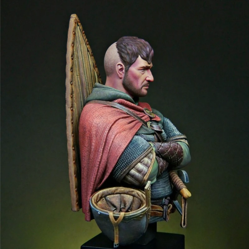 1/12 Scale Die-Cast Resin Bust Model Kit Ancient Conqueror Statue Unassembled and Unpainted