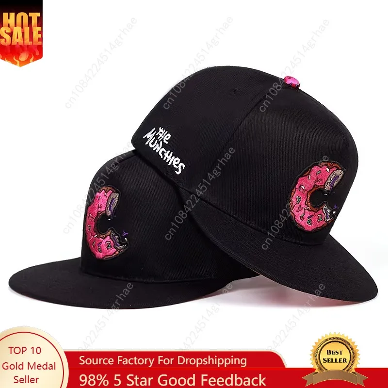 

Hip hop hat summer outdoor sun hats donut embroidery baseball cap men and women adjustable Street dance caps snapback hat gorras
