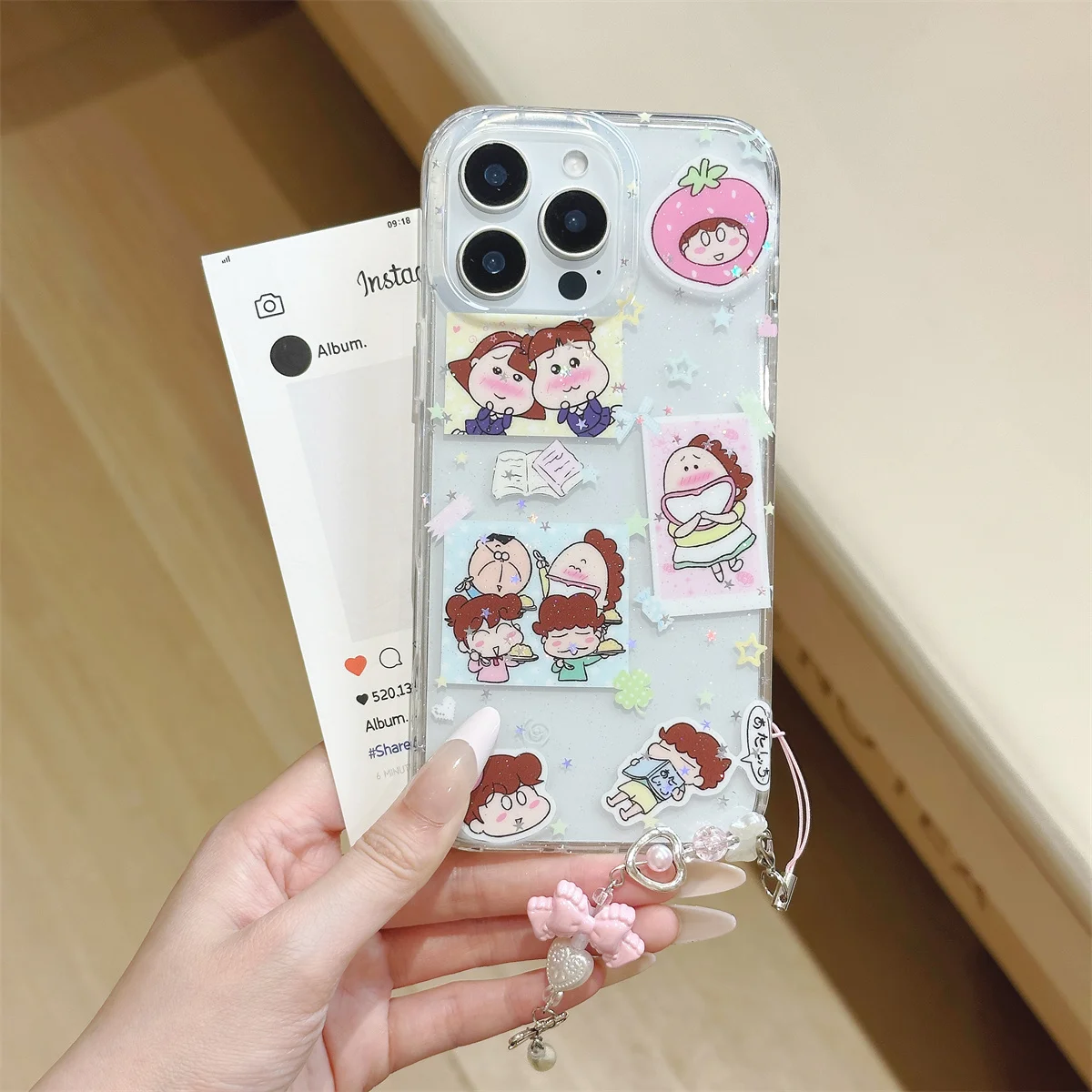 

fundas Protective cover iphone 15 case New Cute Cartoon Fashion Girls Phone Case For iPhone 16 15 14 13 Pro Max