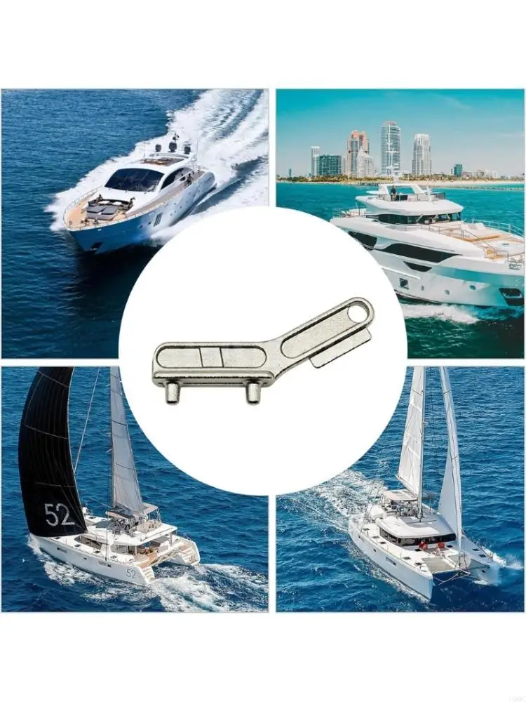 Boat Water Fill Cap Opener Tool Deck Fill Stainless Steel Look Two Pin Wrench for Marine Refill Access and Daily Service New