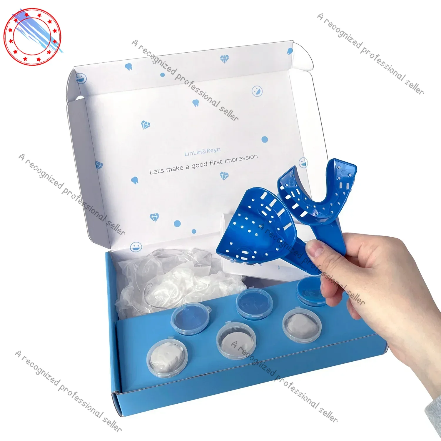 مخصص Grillzs الأسنان الانطباعات الأسنان المعجون مواد السيليكون صينية مجموعة قوالب الأسنان #1