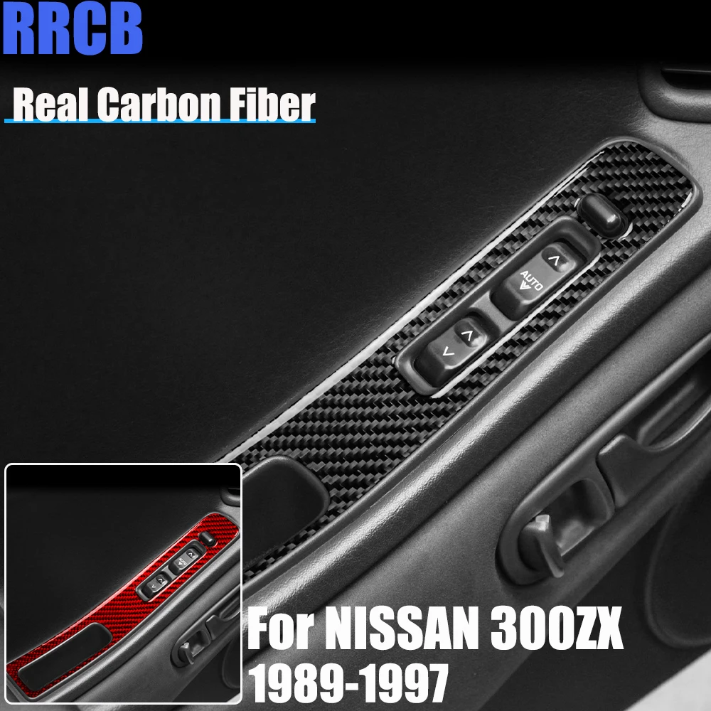 

Автомобильные аксессуары из настоящего углеродного волокна, накладка на окно, мягкая наклейка для Nissan 300ZX Z32 1989 90 91 92 93 94 95 96 1997