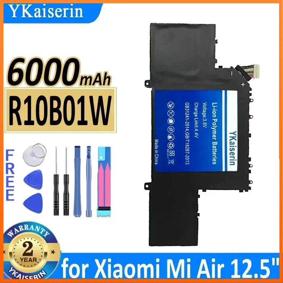 Ykaiserin 6000mah r10b01w bateria de substituição para xiaomi mi air 12.5 "série portátil power bank tablet baterias garantia