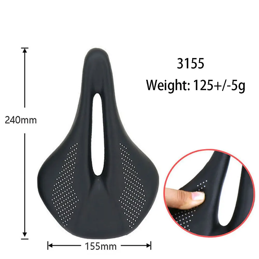 ELITA ONE Superleichter Carbon-Sattel, 240 x 143/155 mm, 96 g, MTB, Rennrad, Lederkissen, Fahrradsitz für Männer und Frauen